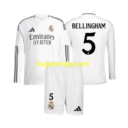 Billiga Fotbollströjor Real Madrid Jude Bellingham 5 Barn Hemma tröja 2024/25 Långärmad
